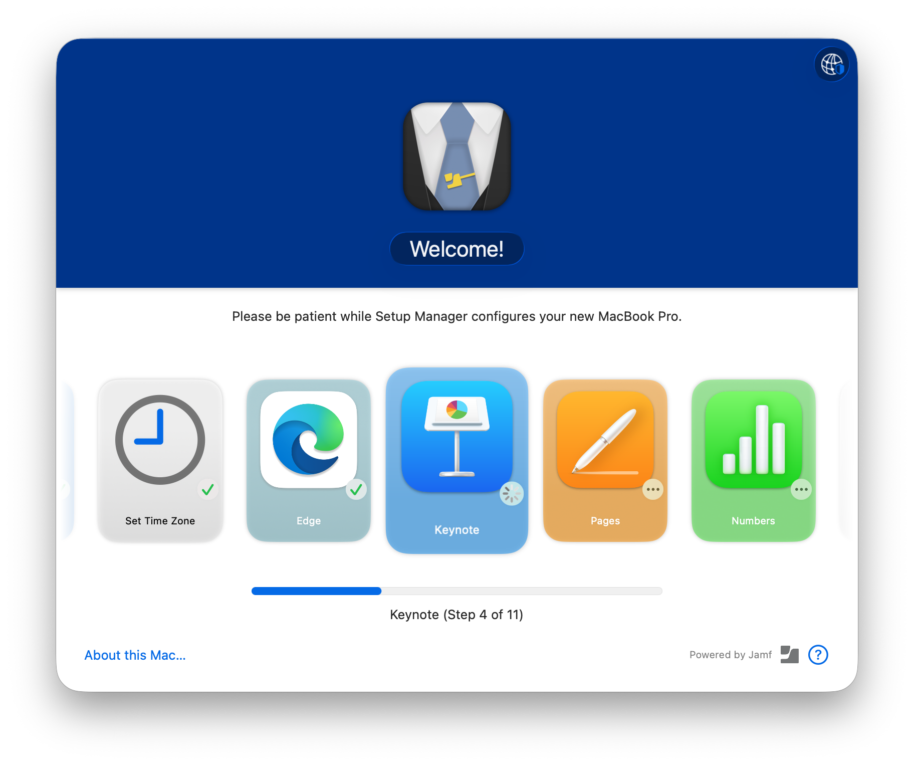 setup manager progress dialog