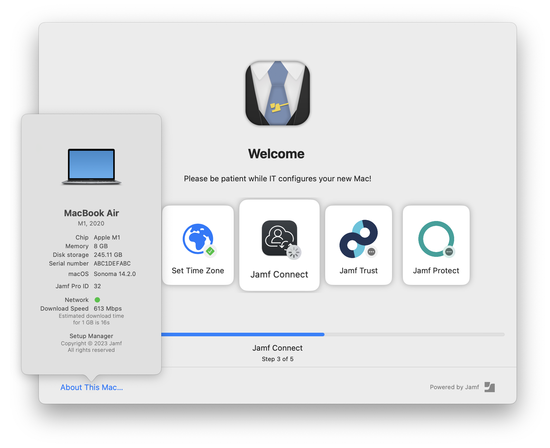 setup manager progress dialog